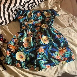 Strapless romper